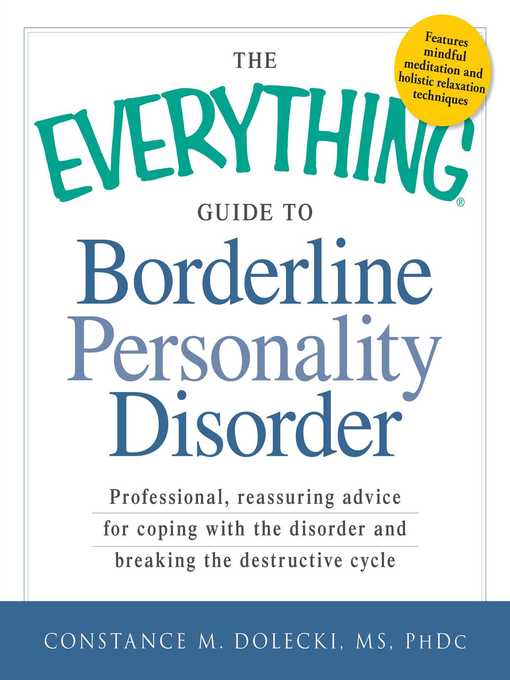 Title details for The Everything Guide to Borderline Personality Disorder by Constance M Dolecki - Available